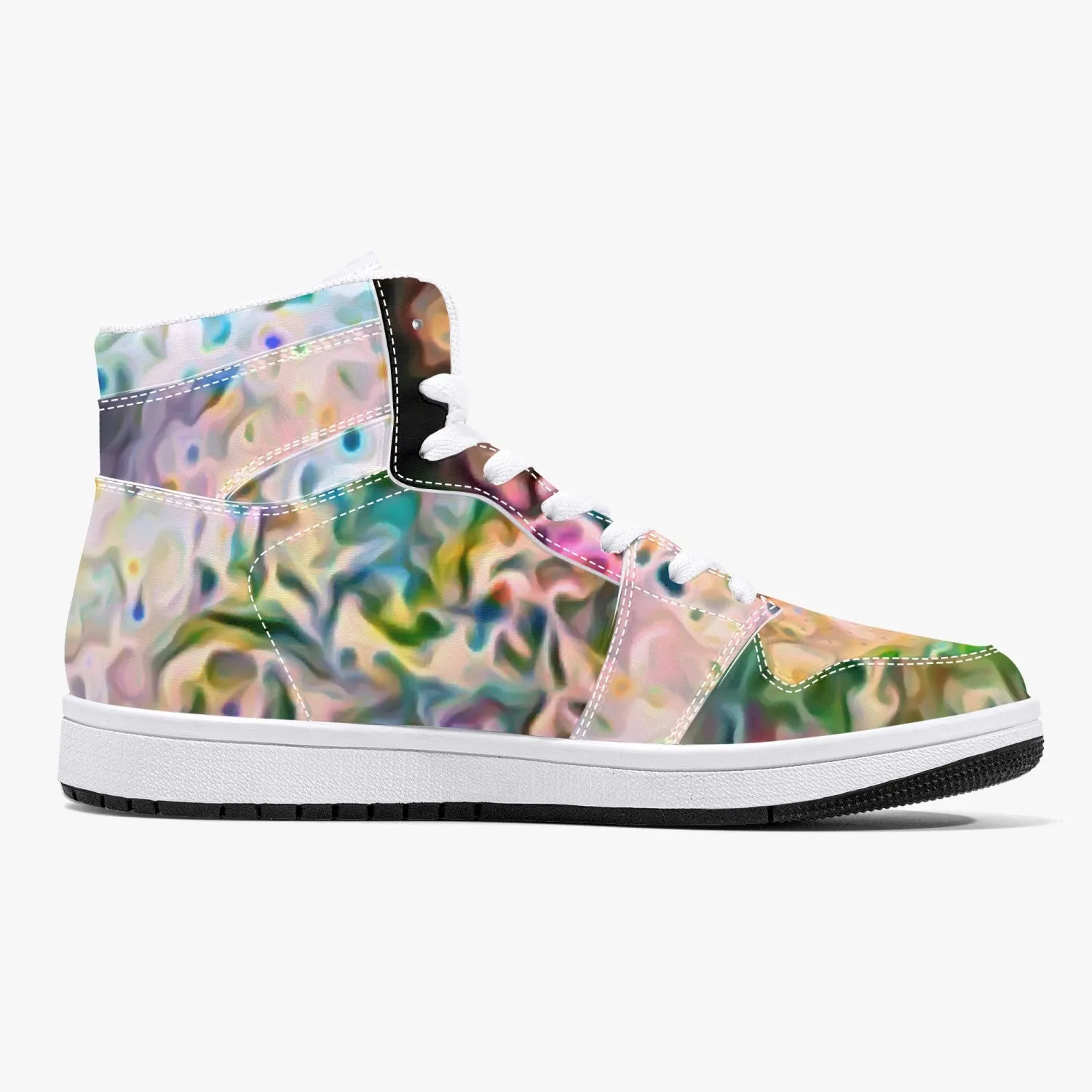 Lurian Wobble Psychedelic Split-Style High-Top Sneakers