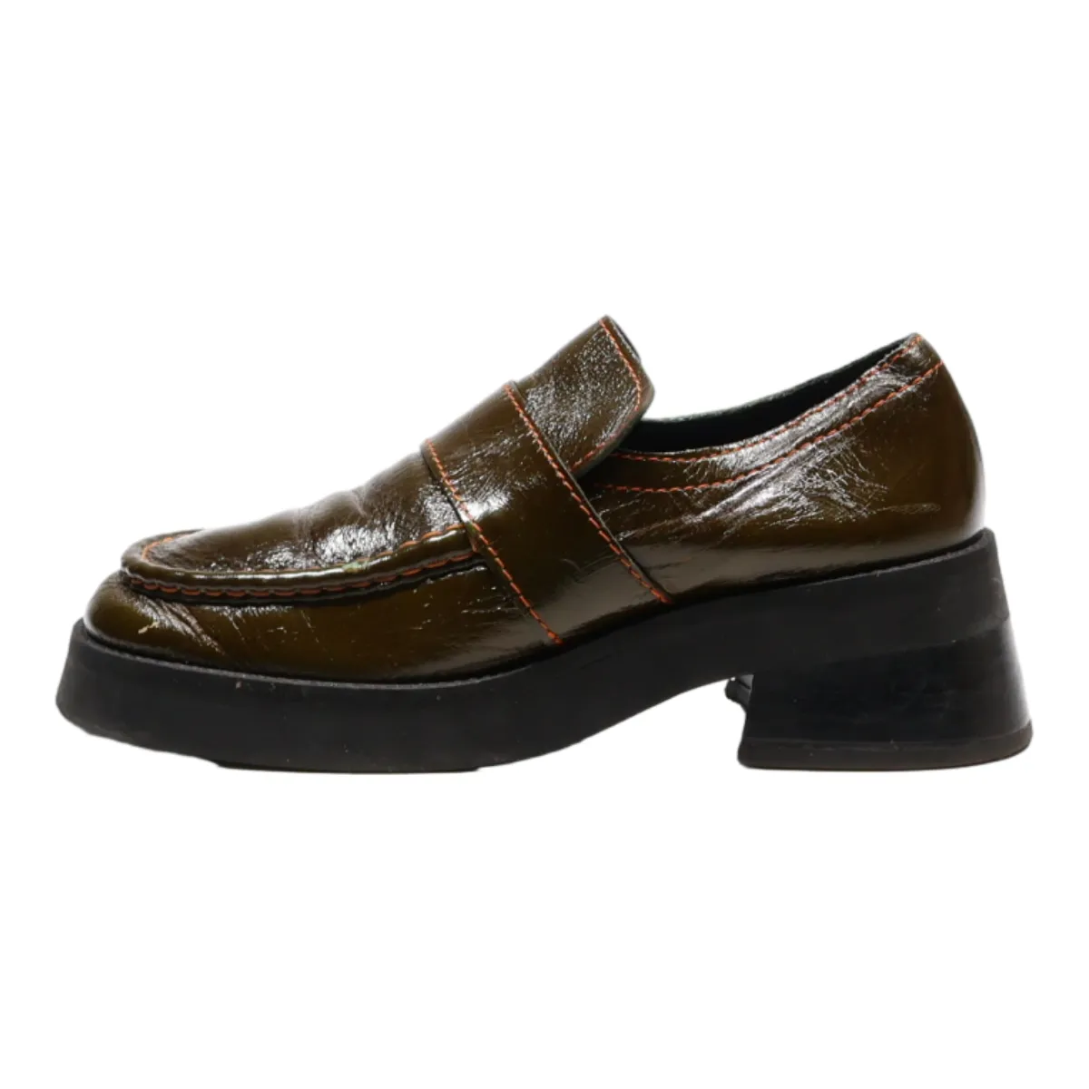 MIISTA Loafers Platform Shoes Brown Synthetic Womens UK 7
