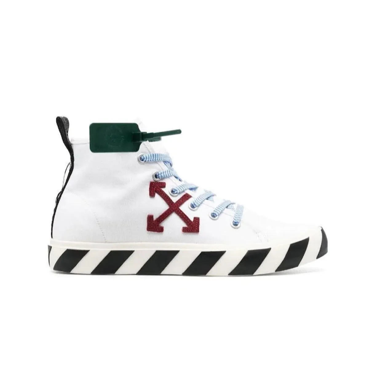 Off-White Vulcanized Mid Sneaker White/Black/Burgandy