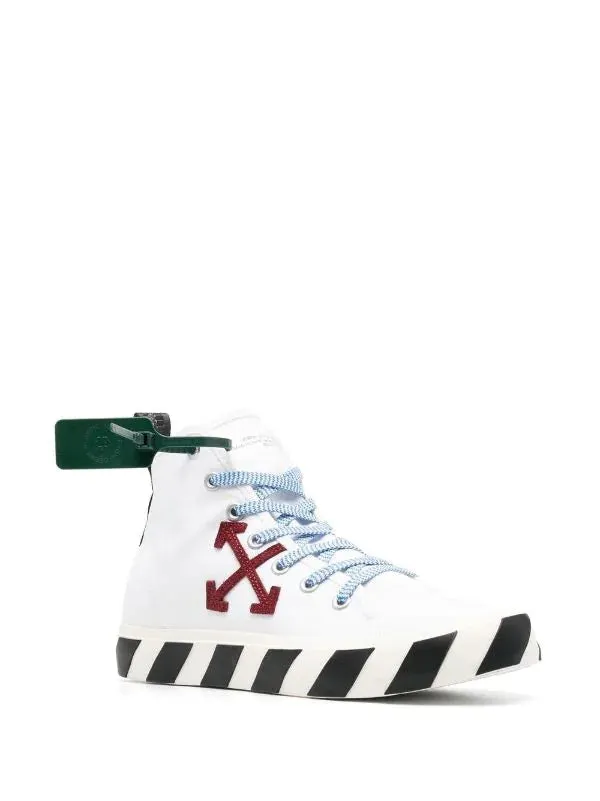 Off-White Vulcanized Mid Sneaker White/Black/Burgandy