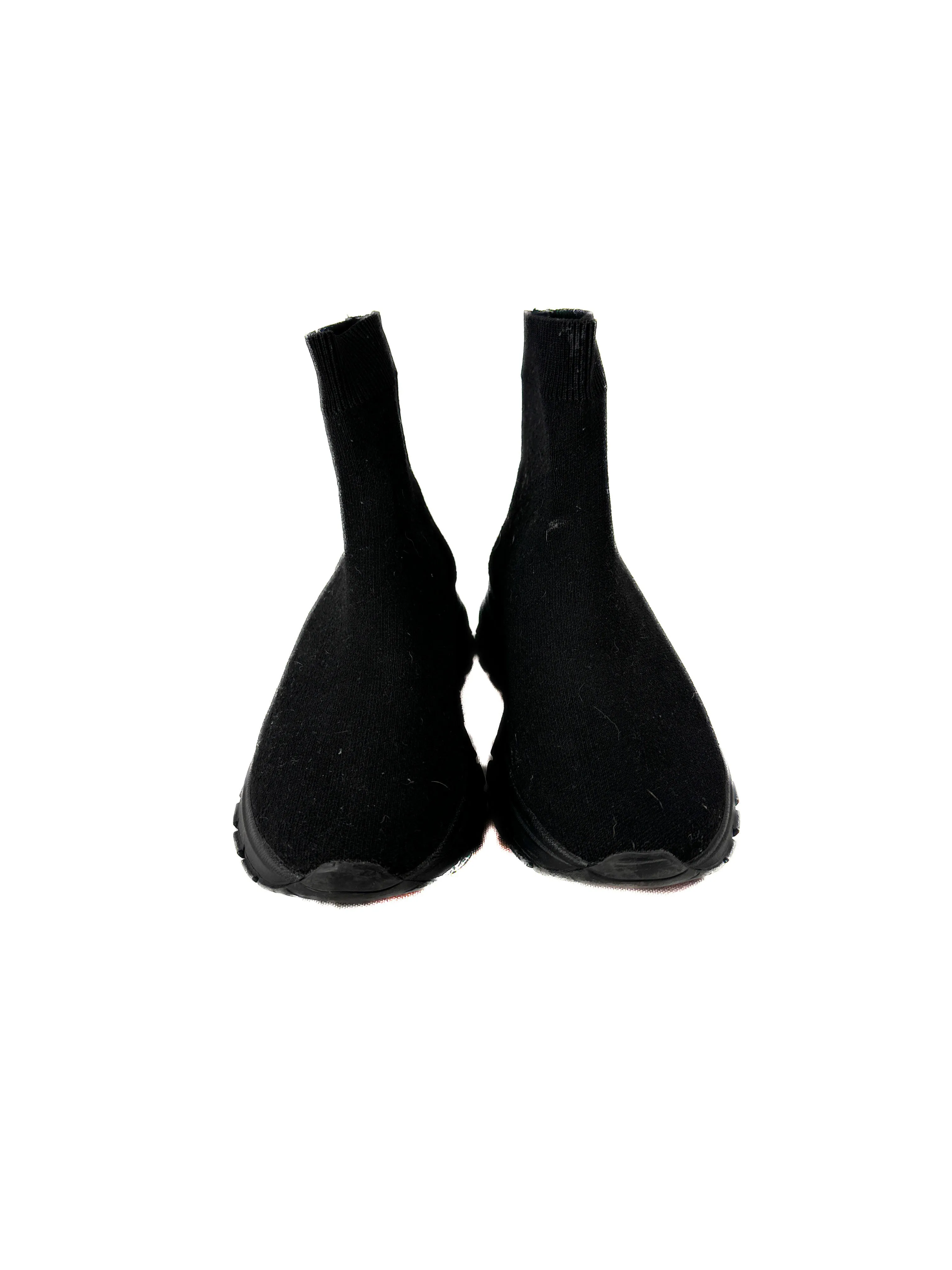 Prada black knit sock high top sneakers size 36.5