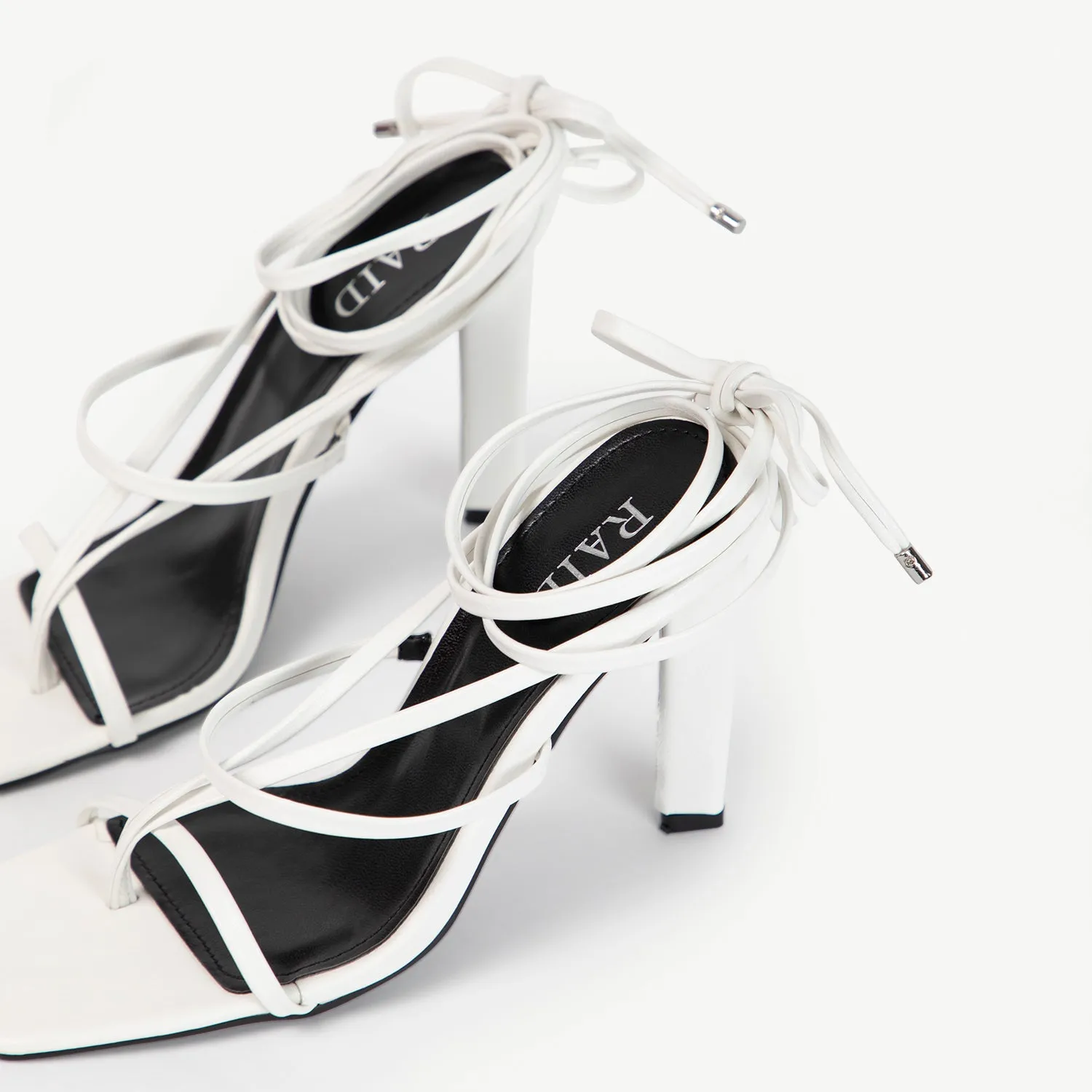 RAID Venosa Lace Up Heel in White