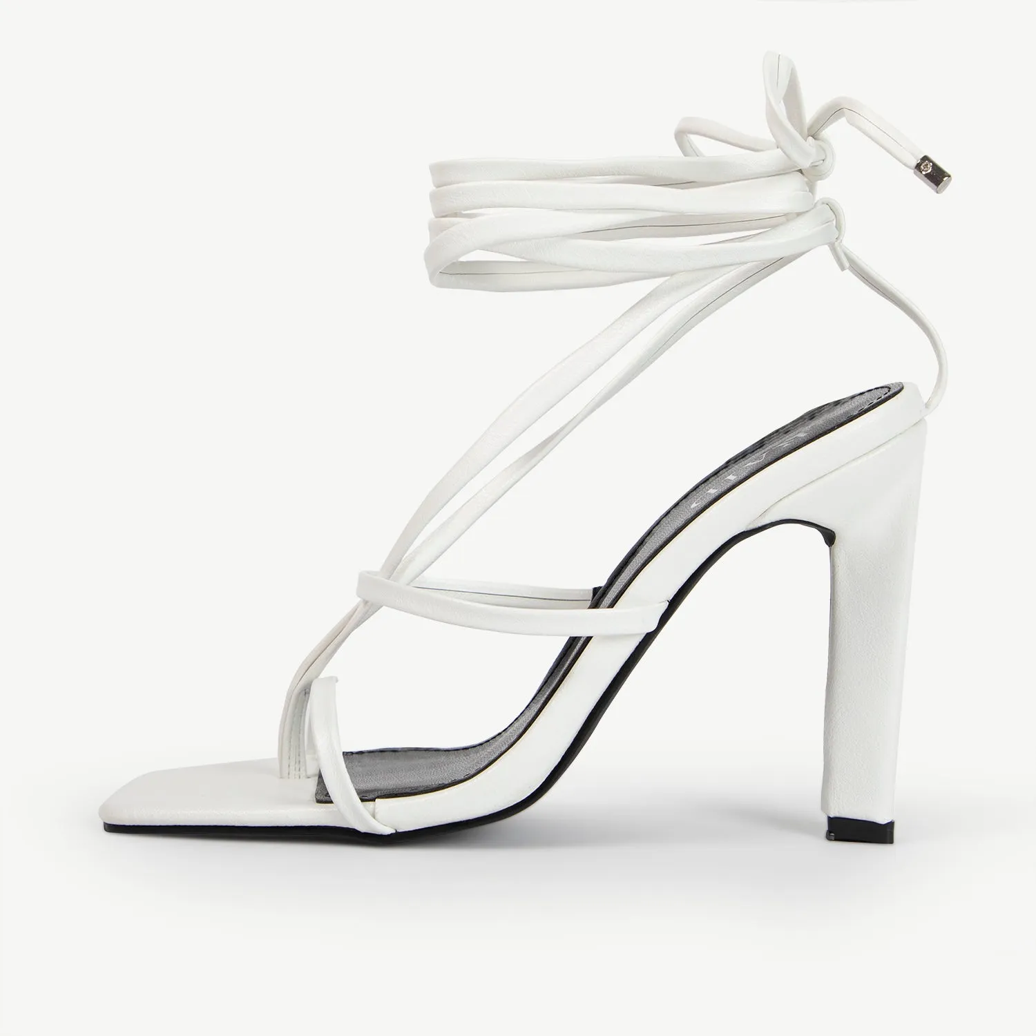 RAID Venosa Lace Up Heel in White