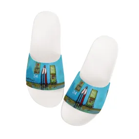 Somewhere in time Slide Sandals - White