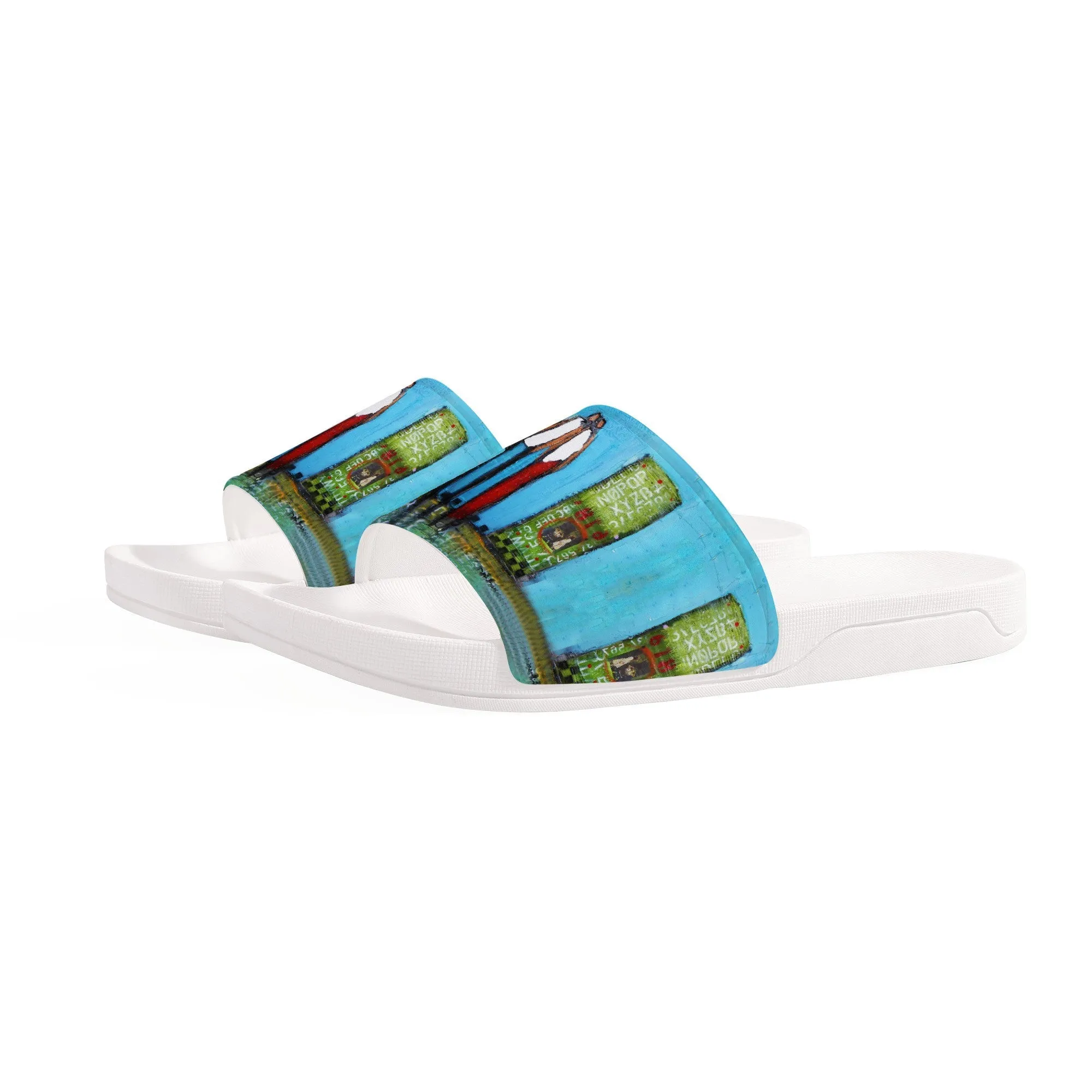 Somewhere in time Slide Sandals - White