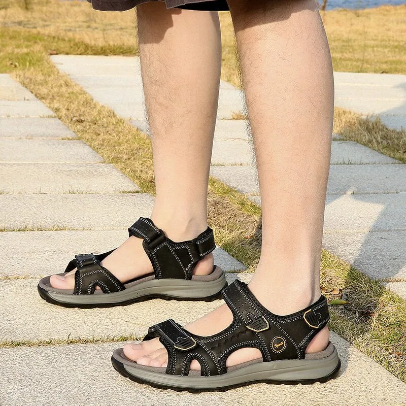 Summer Genuine Leather Lightweight Beach Sandals