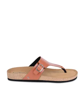 Tan Open Toe Lightweight Thong Style Cork Sandal