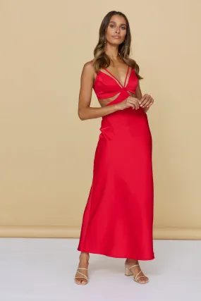 Unknown Sender Maxi Dress Red