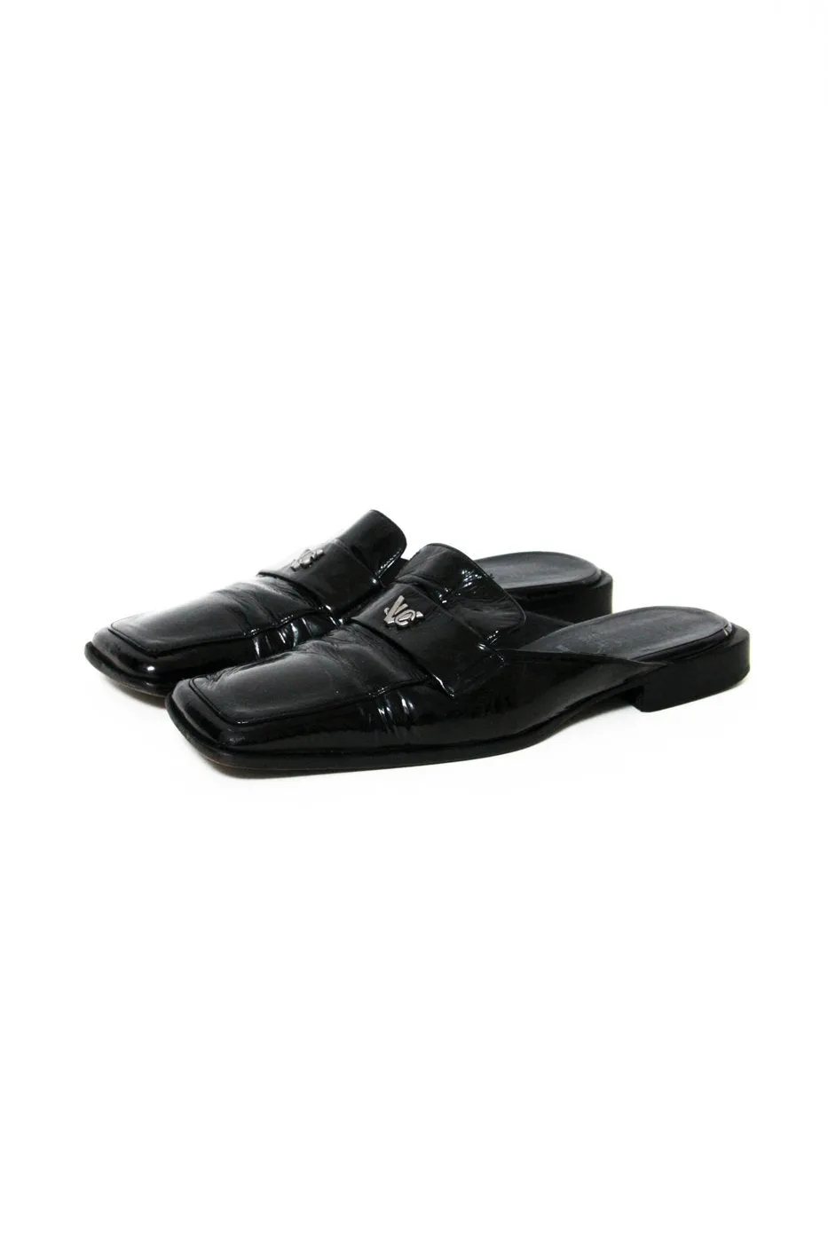 VINTAGE VERSACE LEATHER SLIPPER 38