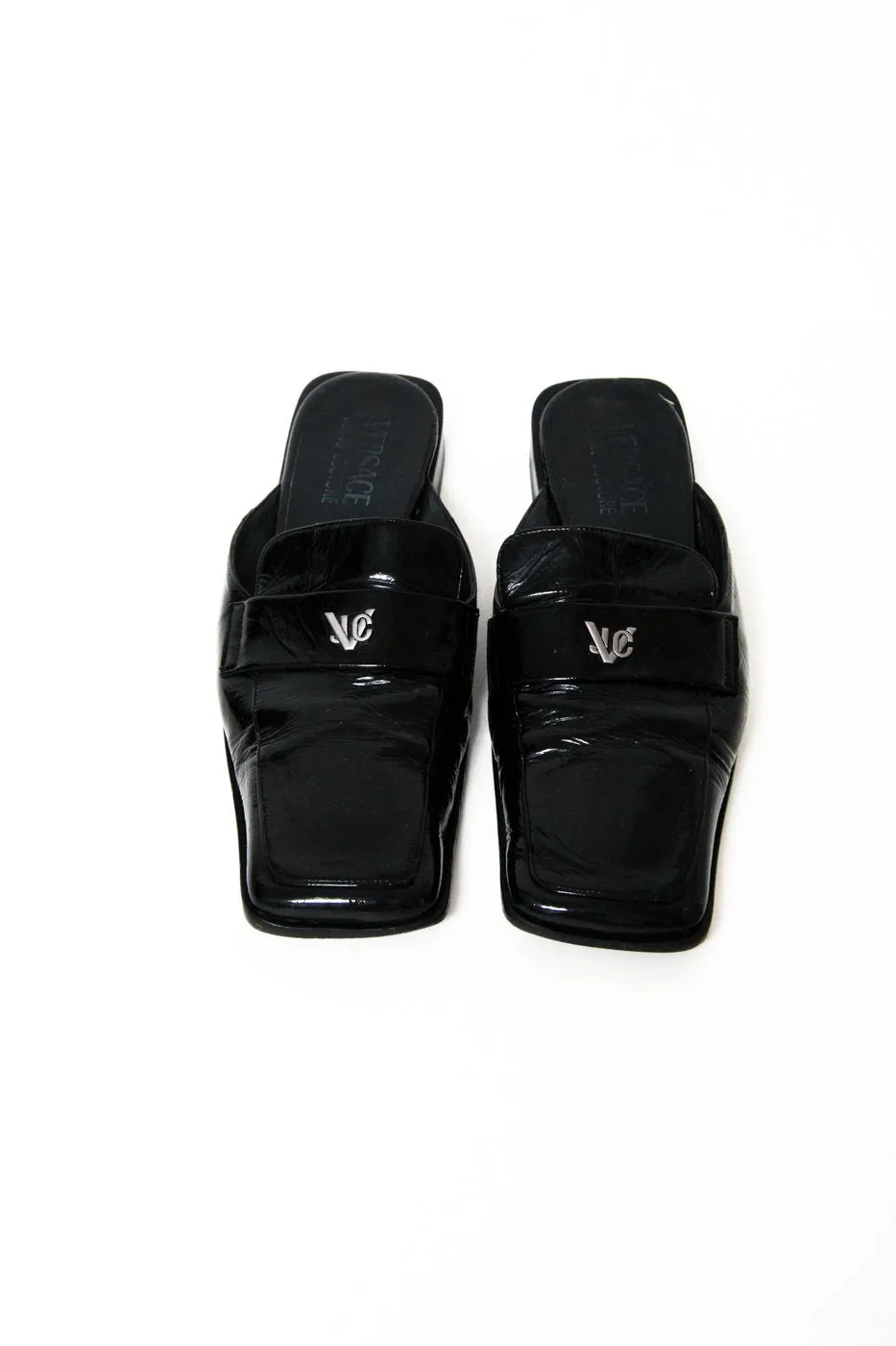 VINTAGE VERSACE LEATHER SLIPPER 38