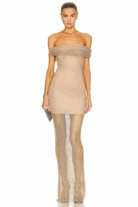Whimsical Passion Graceful Off-the-Shoulder Maxi Dress