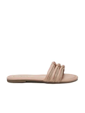 Women's Pink Open Toe Glitter Strap Lightweight Sandals