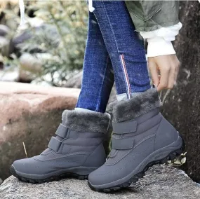 Women's Thick Fur Waterproof Snow Boots