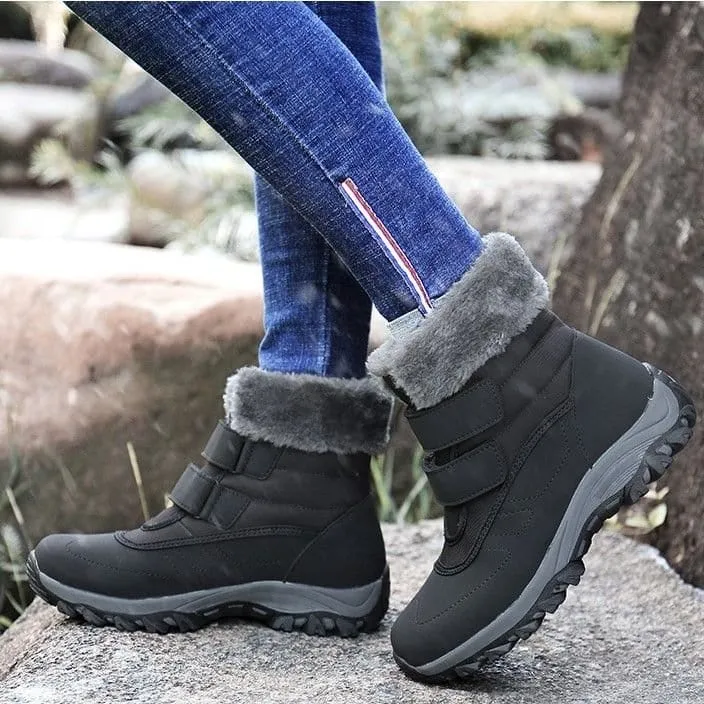 Women's Thick Fur Waterproof Snow Boots