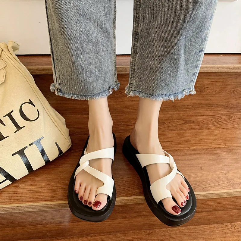 Women's Thick Toe Roman Beach Sandals And Slippers | Brodtica.com