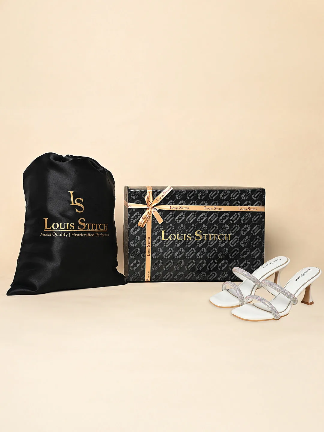 Women's White Open Toe Glitter Double Strap Lightweight Sandals