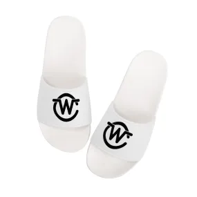 Woodcliff Lake Sandals - White and Black | Customized | Shoe Zero